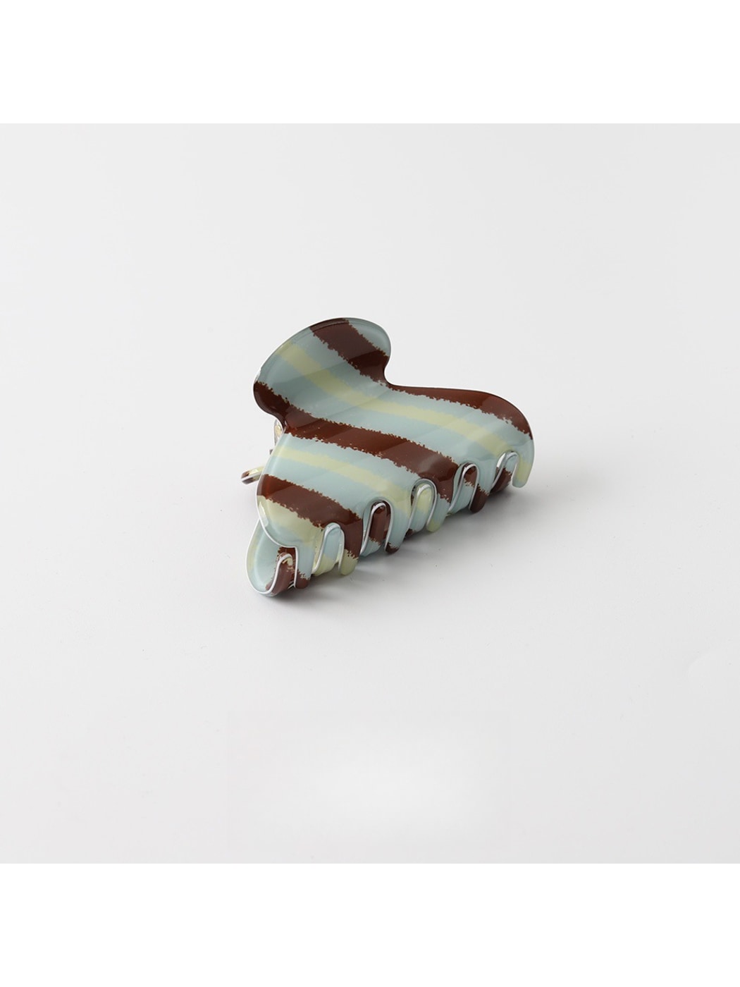Beau - Retro Inspired Striped PVC Hair Claw Clip