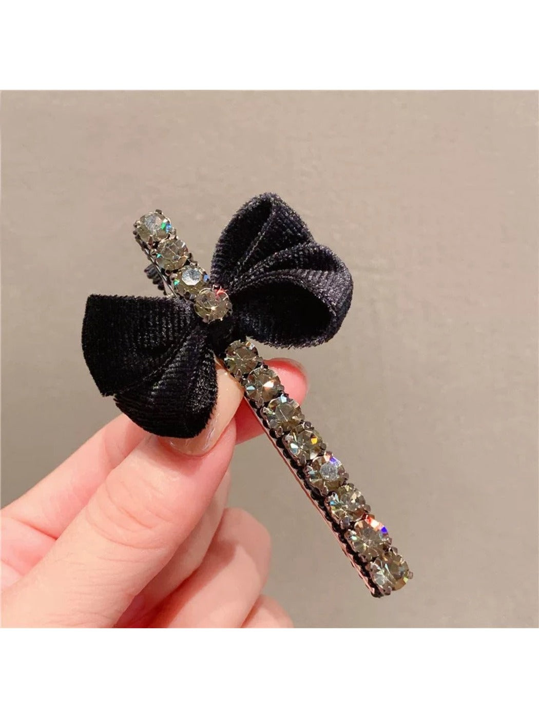 Beau - Small Bow Bar-Shaped Hair Clip