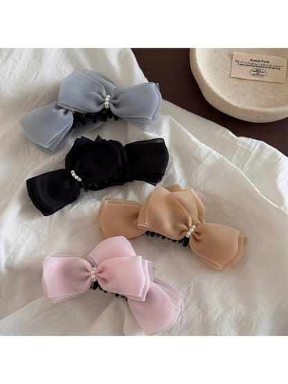 Beau - Layered Double Bow Banana Clip