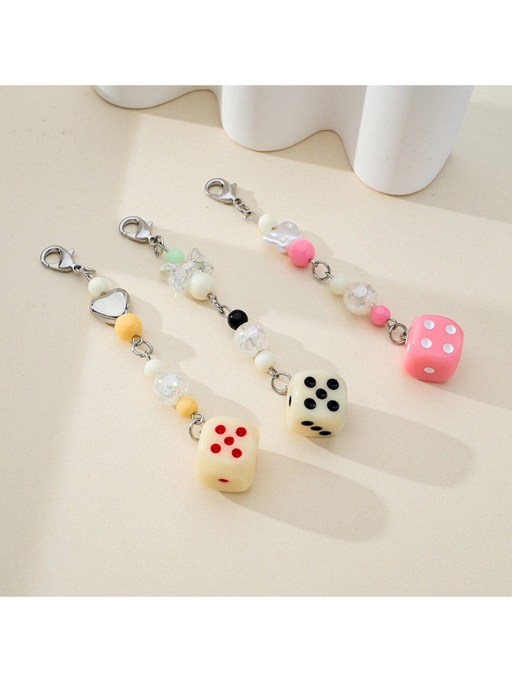 Keypus - Playful Dice Phone and Bag Charm Keychain