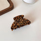 Beau - Vintage Leopard Print Minimalist Claw Clip