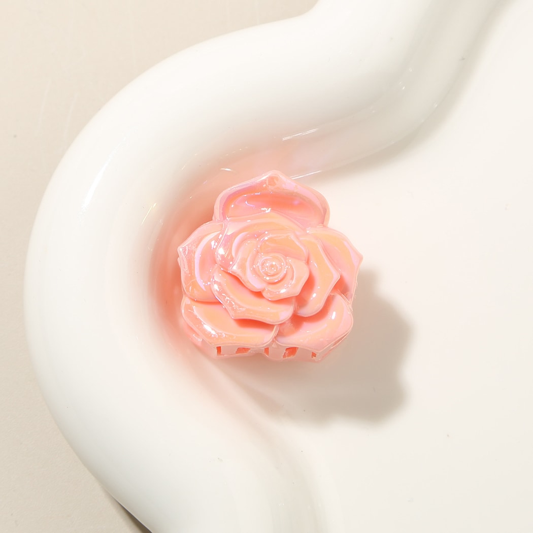 Beau - Glossy Rose Flower PS Hair Claw Clip