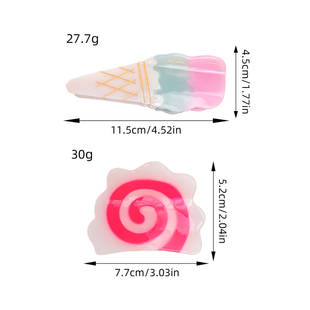 Beau - Sweet Ice Cream Design Claw Clip