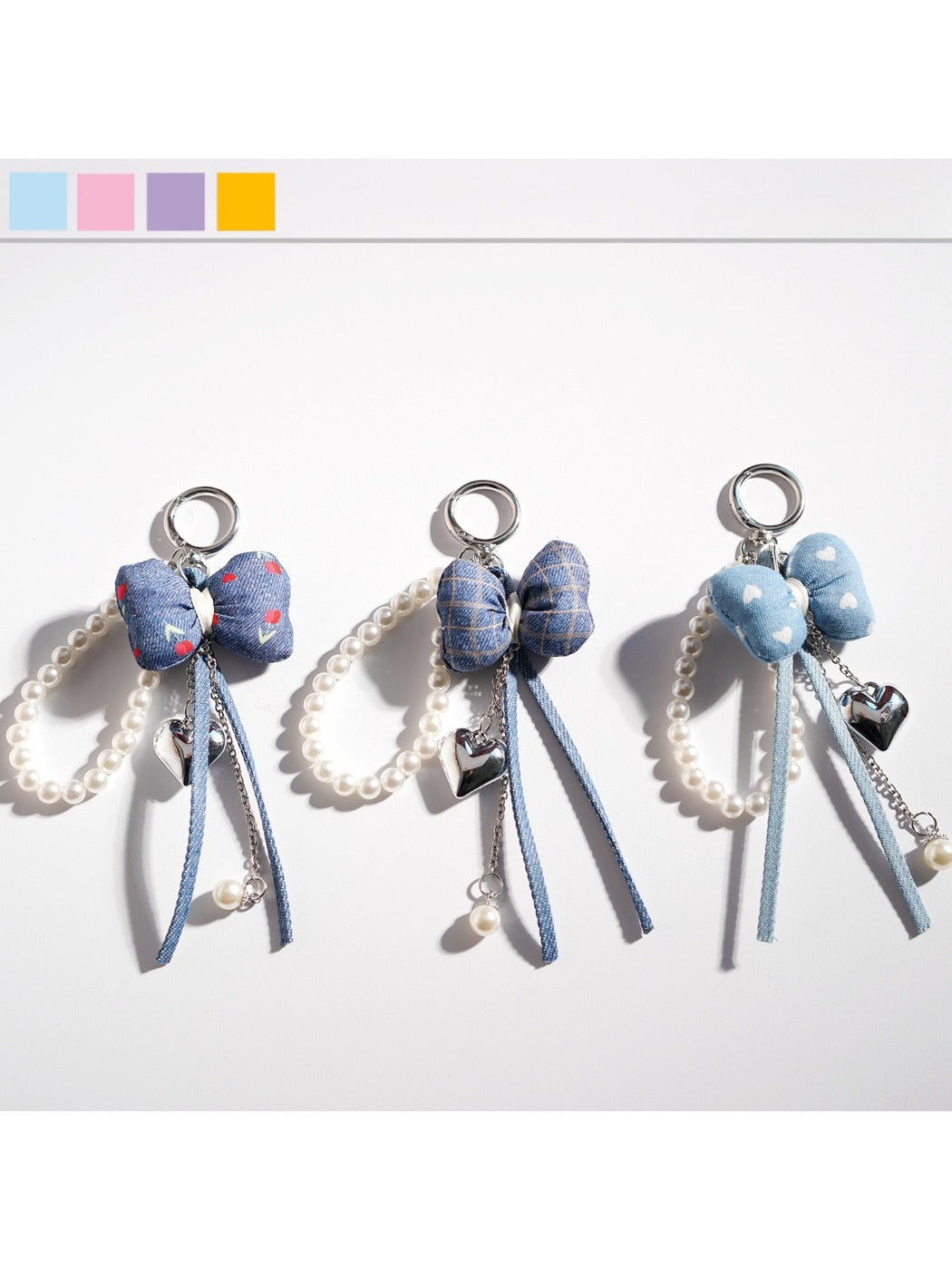 Keypus - Charming Bow Shaped Beaded Keychain