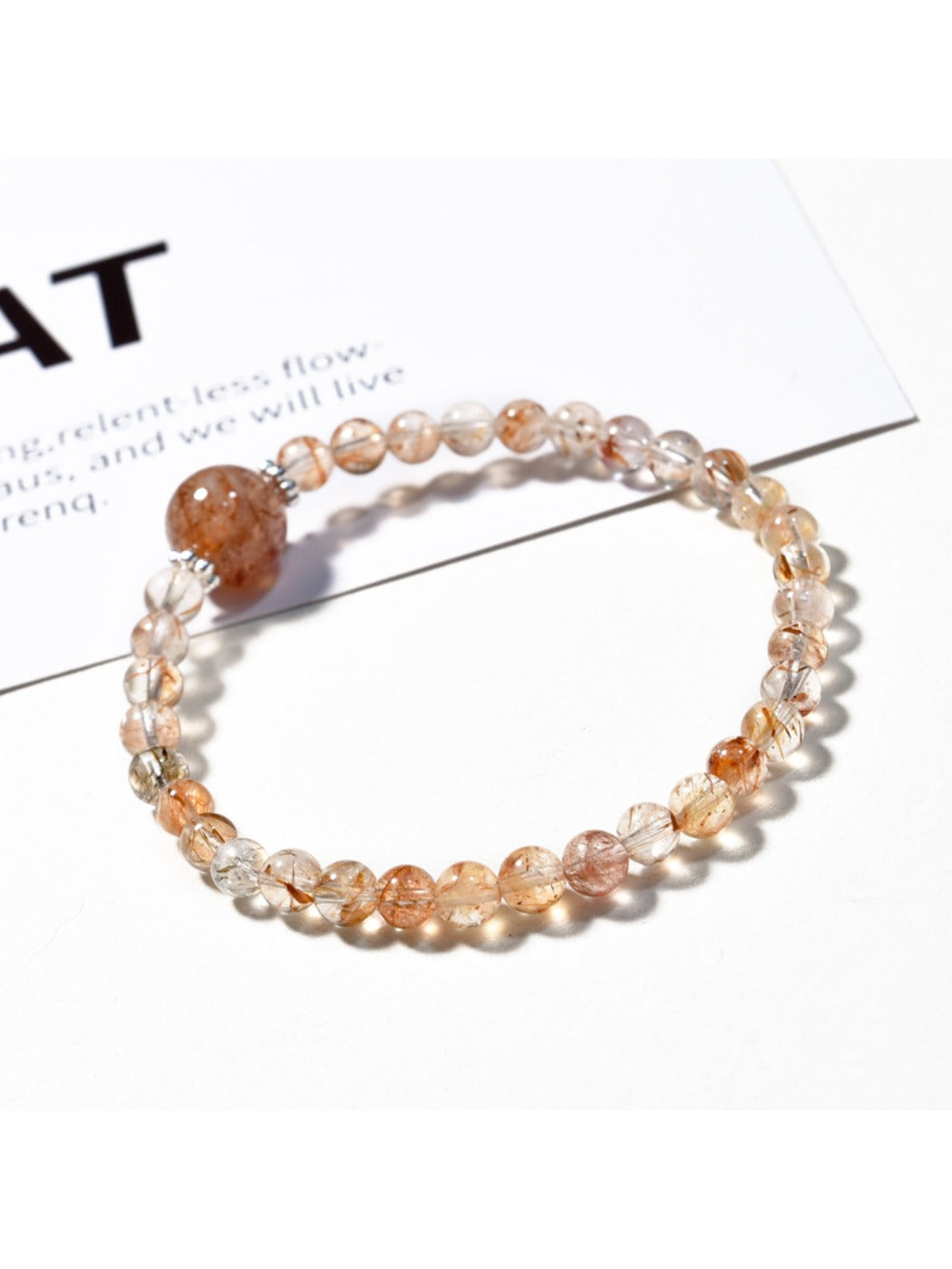 Lovra - Minimalist Color Blocked Crystal Beaded Bracelet