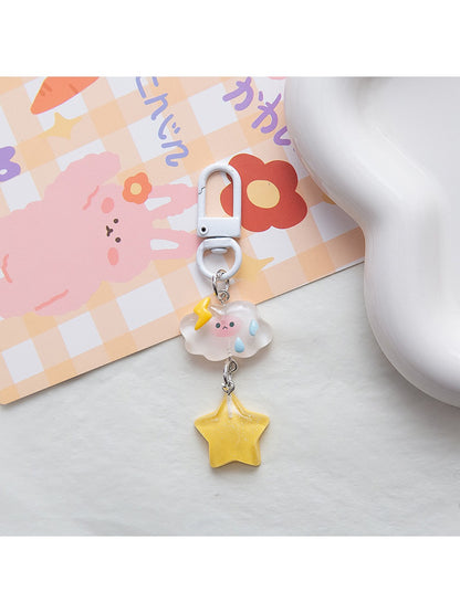 Keypus - Cute Cloud and Star Charm Keychain