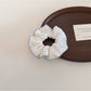 Gifty - Double Layer White Ruffle Edge Scrunchie