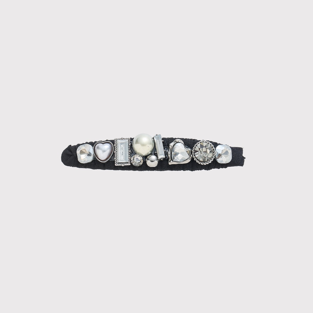 Beau - Modern Heart and Bead Side Barrette