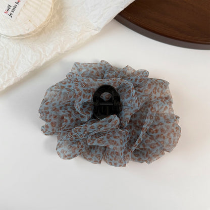 Beau - Retro Leopard Print Layered Hair Claw Clip