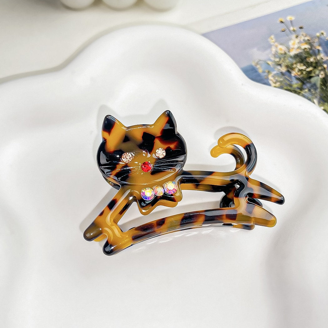 Beau - Openwork Cat Shape Decorative Claw Clip