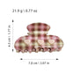 Beau - Cute PVC Plaid Heart Design Claw Clip