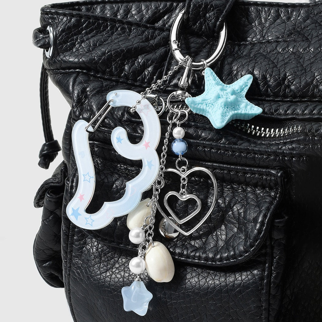 Keypus - Cute Blue Starfish Design Keychain