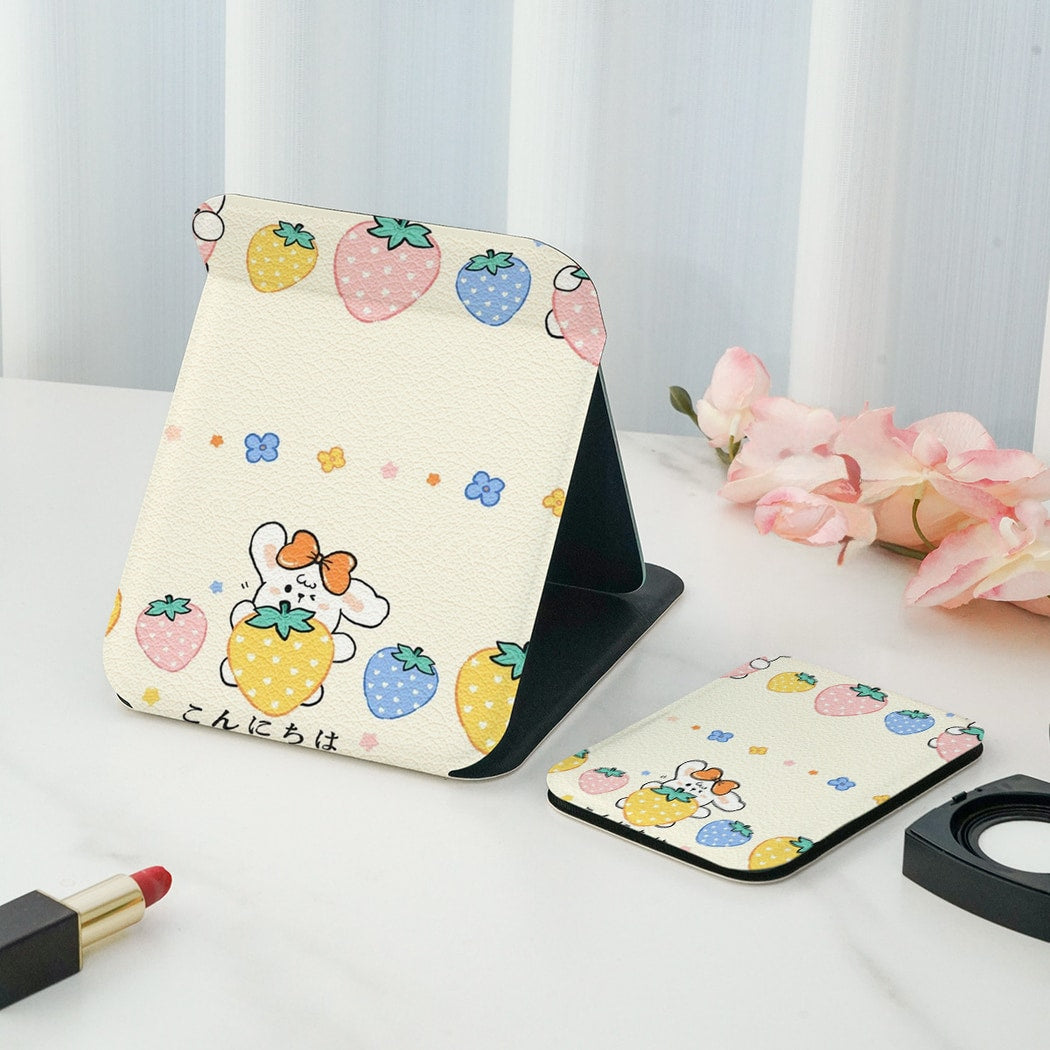 Mirroray - Strawberry Double-Sided Print Makeup Mirror