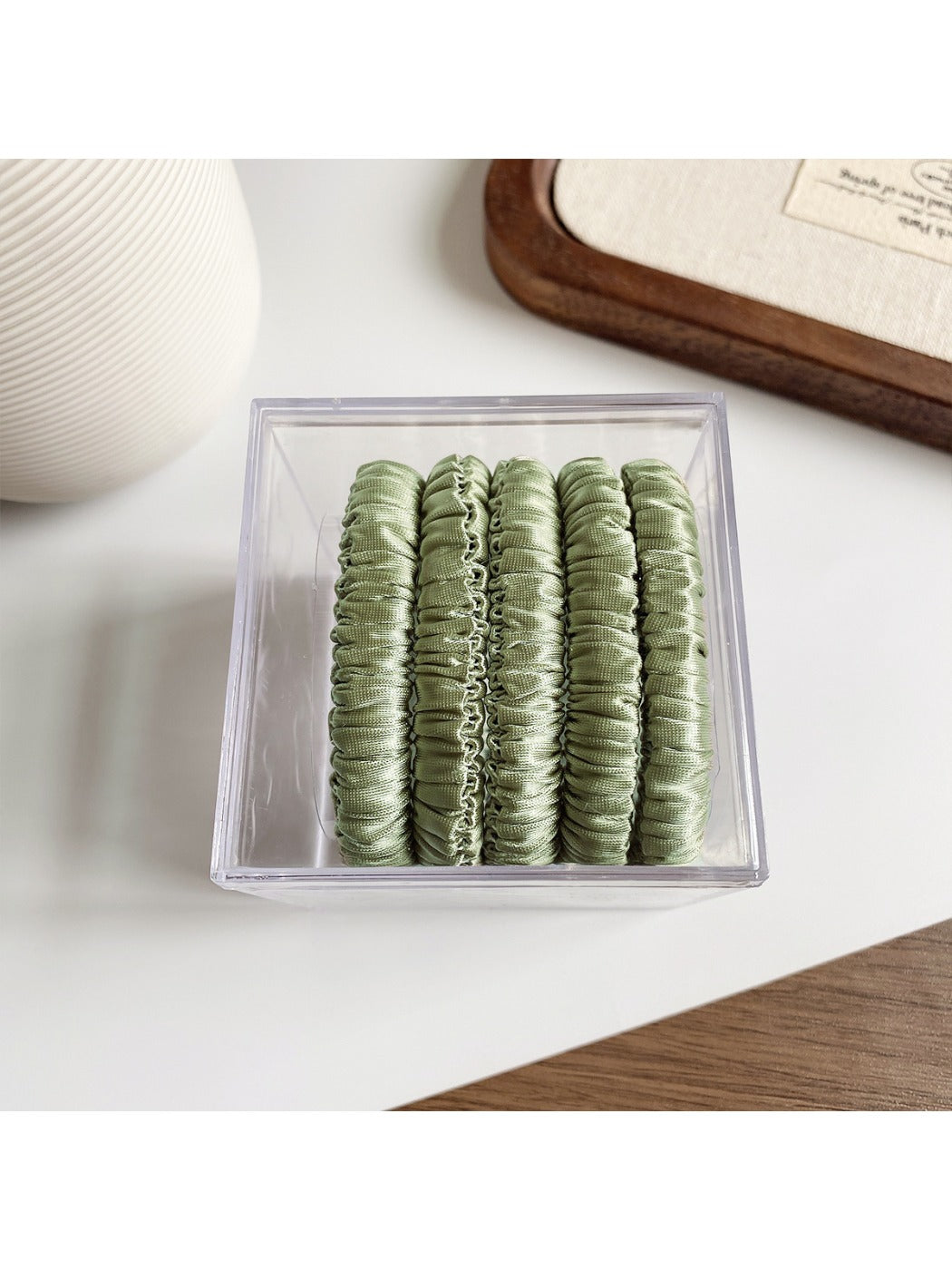 Gifty - Minimalist Satin Sausage-Shaped Hair Tie