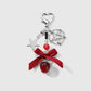 Keypus - Red Bow and Star Pendant Keychain