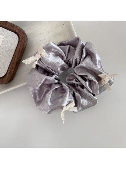 Gifty - Pearlescent Satin Bow Scrunchie