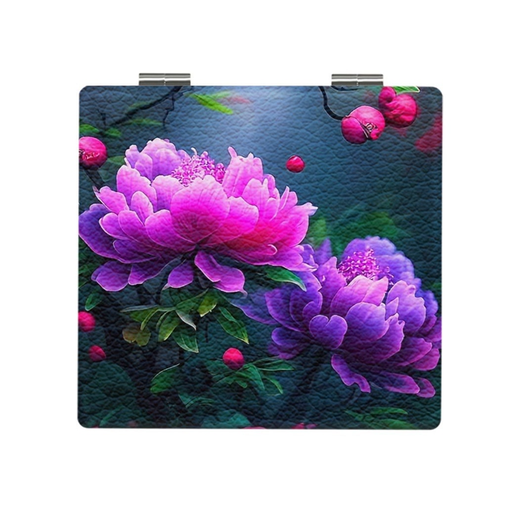 Mirroray - Portable Printed Flower Compact Vanity Mirror