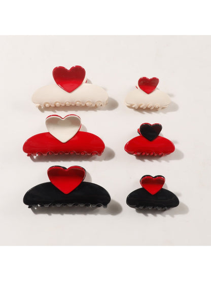 Beau - Valentine's Day Half Moon Hair Claw Clip