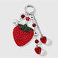 Keypus - Y2K Strawberry Bow Acrylic Bag Charm Keychain