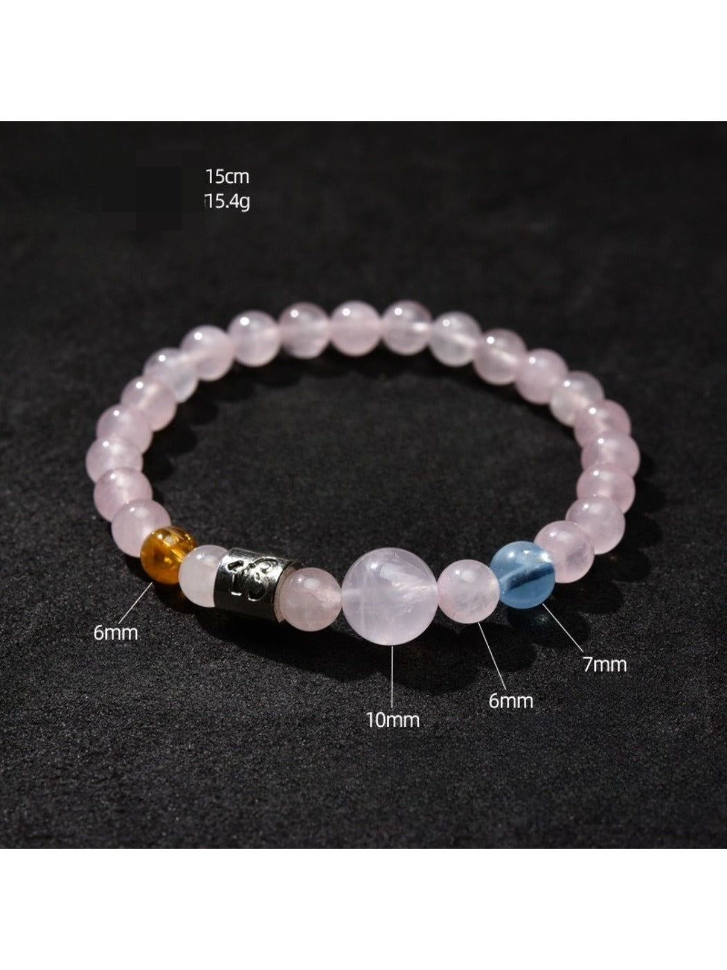 Lovra Zodiac Crystal Beaded Bracelet styled with casual outfit on wrist