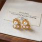 Earedge - Heart Detail Plated Fashion Stud Earrings