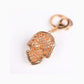 Gold-tone skull keychain back view