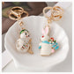 Snowman and rabbit Christmas keychains
