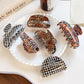 Beau - Geometric Pattern PVC Half Moon Claw Clip