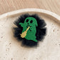 Green ghost Halloween tulle hair clip