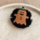 Orange ghost Halloween tulle hair clip