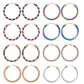 Earedge - Multicolor Rhinestone Hoop Earrings