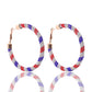 Earedge - Multicolor Rhinestone Hoop Earrings