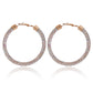 Earedge - Multicolor Rhinestone Hoop Earrings