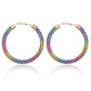 Earedge - Multicolor Rhinestone Hoop Earrings