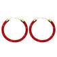 Earedge - Multicolor Rhinestone Hoop Earrings
