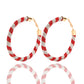 Earedge - Multicolor Rhinestone Hoop Earrings