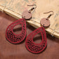 Earedge - Openwork Teardrop Drop Earrings