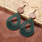 Earedge - Openwork Teardrop Drop Earrings