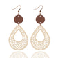 Earedge - Openwork Teardrop Drop Earrings