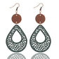 Earedge - Openwork Teardrop Drop Earrings