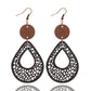 Earedge - Openwork Teardrop Drop Earrings