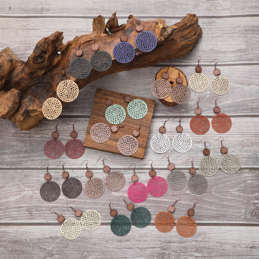 Earedge - Perforated Teardrop Drop Earrings