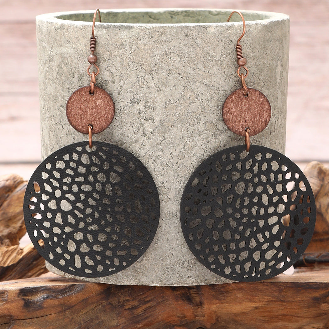 Earedge - Perforated Teardrop Drop Earrings