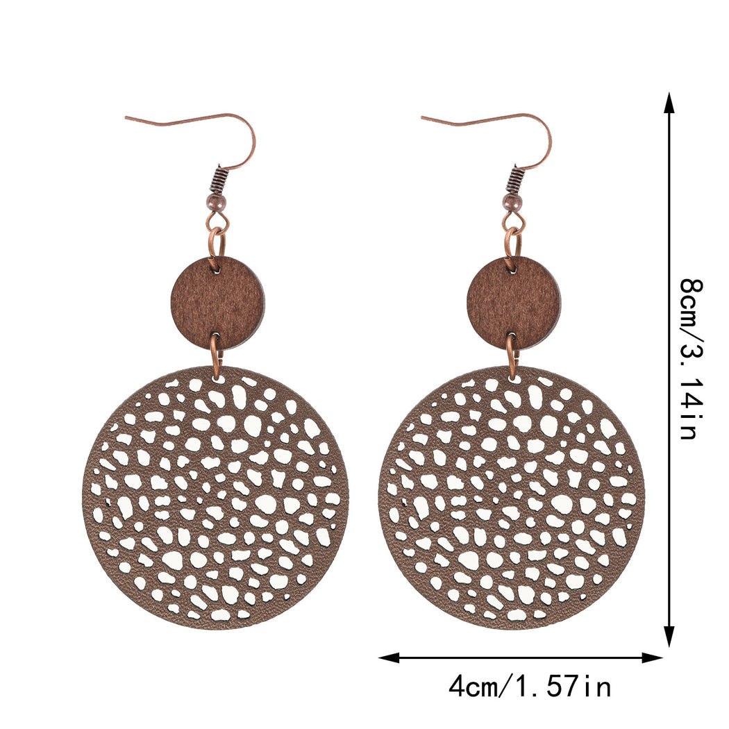 Earedge - Perforated Teardrop Drop Earrings