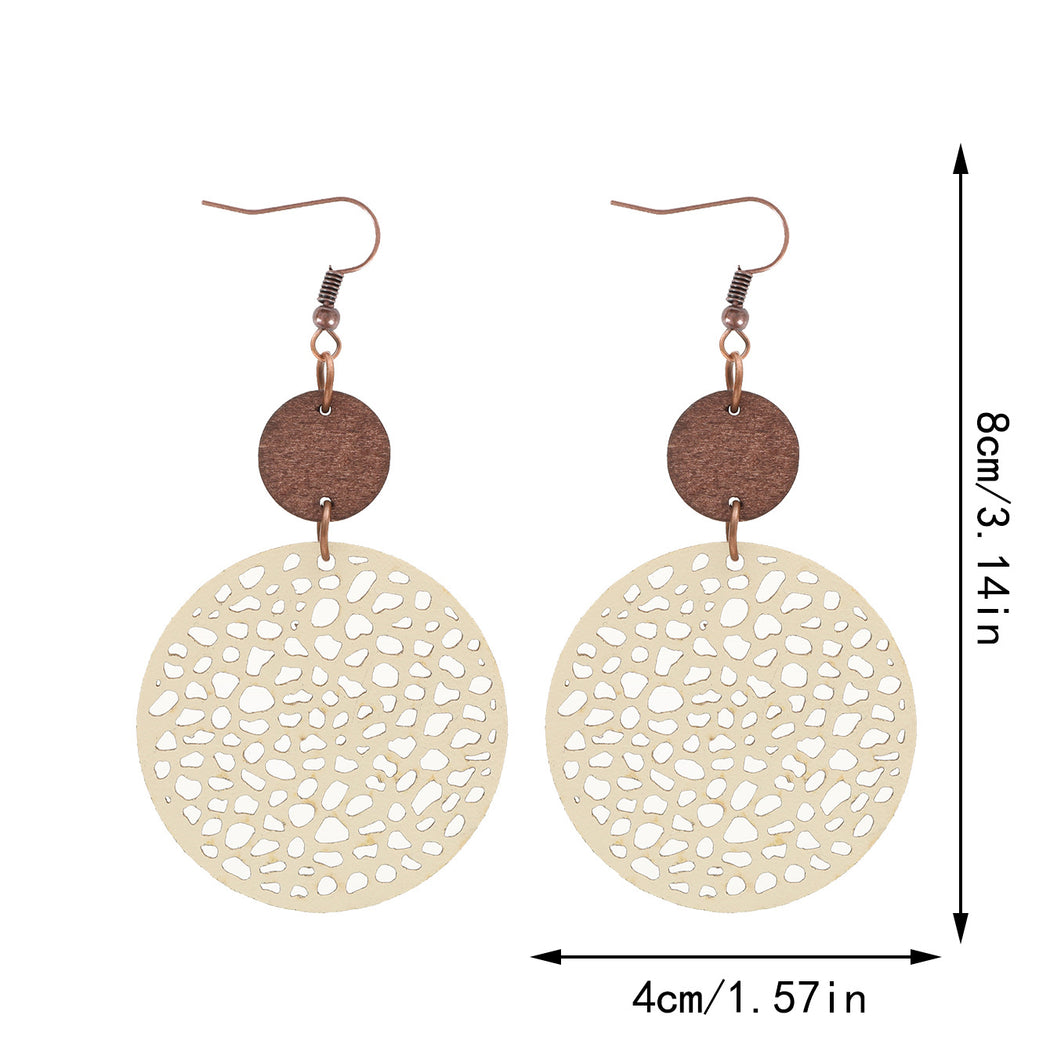 Earedge - Perforated Teardrop Drop Earrings
