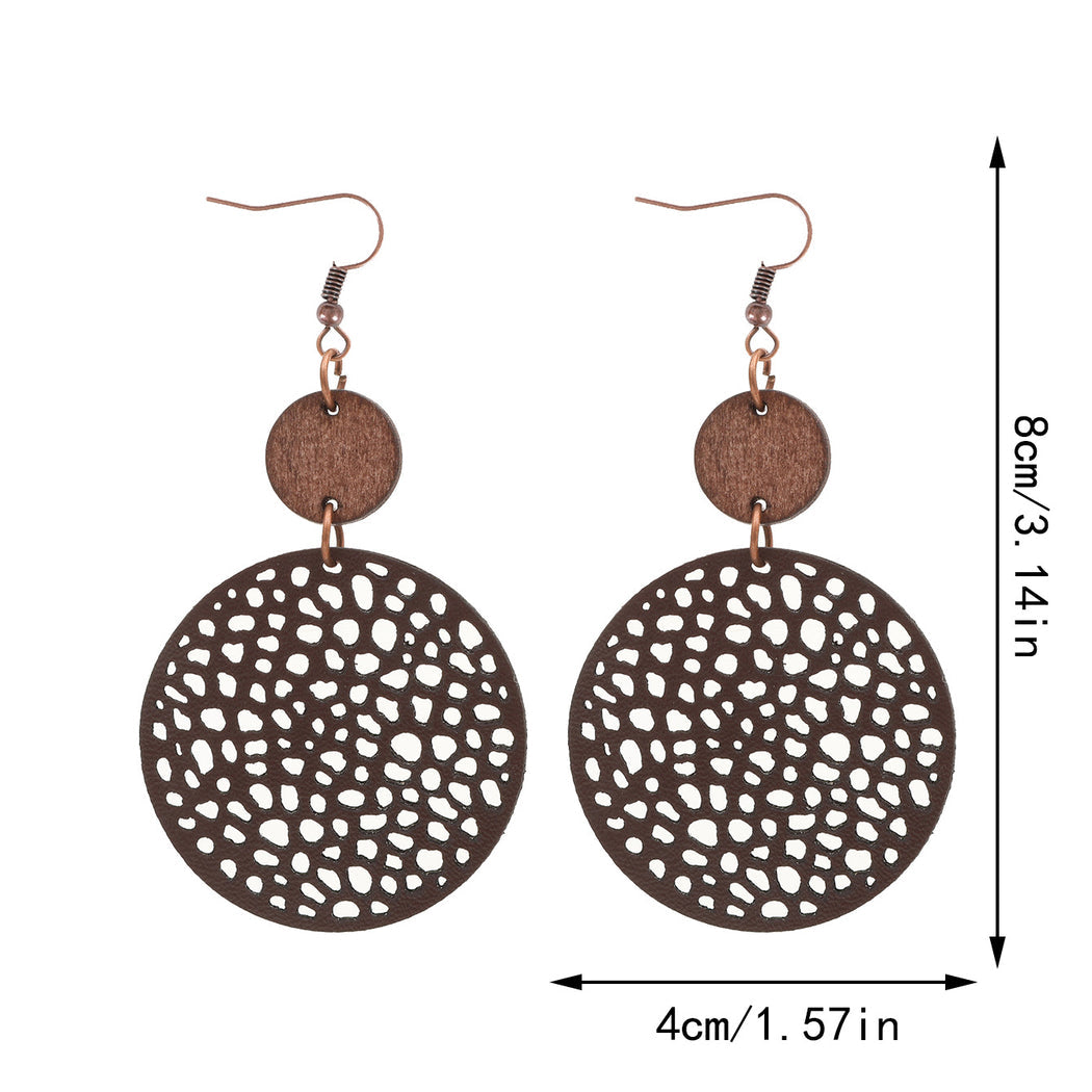 Earedge - Perforated Teardrop Drop Earrings