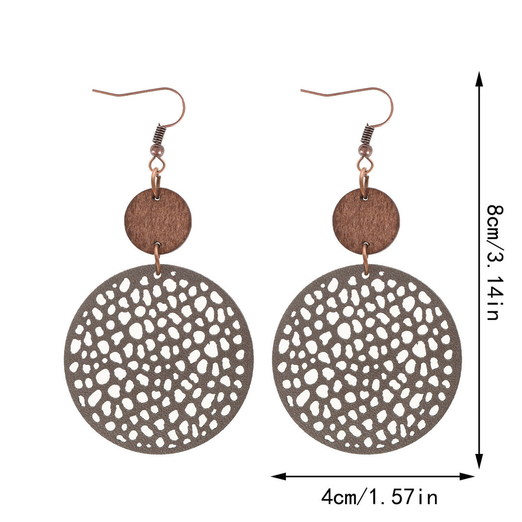Earedge - Perforated Teardrop Drop Earrings
