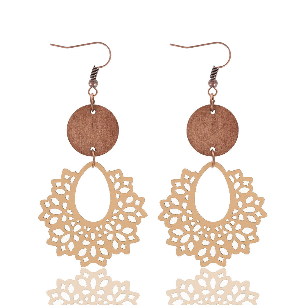 Earedge - Scalloped Filigree Drop Earrings