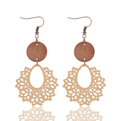Earedge - Scalloped Filigree Drop Earrings