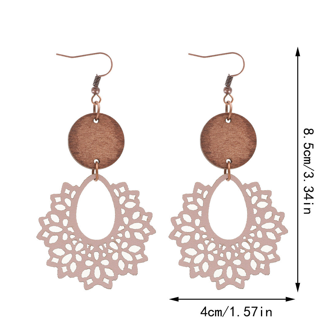 Earedge - Scalloped Filigree Drop Earrings